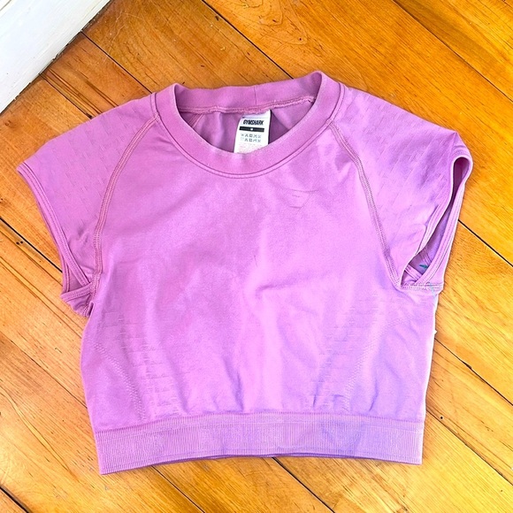 Gymshark Lavender Crop Top Size M - Picture 1 of 3